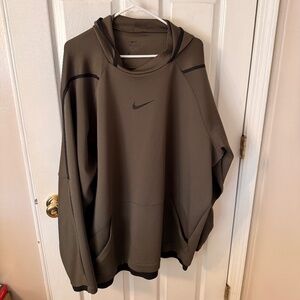Mens Nike Pro Tech Pullover Hoodie - 4XLT - Army/Olive Green